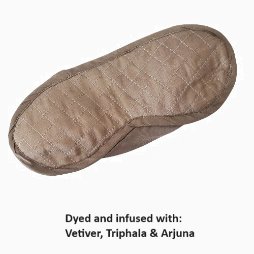 Silk Eye Mask - Grey [Vetiver, Arjuna, Triphala]